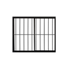 Janela de Correr 2 Folhas C/ Grade Aluminio Preto 1.00 X 1.20 Linha Modular - Hale - 1