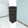 Kit 4 Painel canaletado preto 2 un 24x60 2 un 20x60 placas Painel canaletado kit Painel canaletado - 1