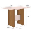 Ver imagem 4 de Mesa de Jantar 4 Lugares Milano Poliman Móveis Carvalho com Off White