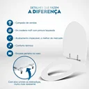 Ver imagem 3 de Assento Sanitário em MDF Studio Branco para bacia Incepa