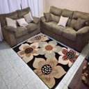 Ver imagem 1 de Tapete Veludo para Sala 200 x 250cm Benin Preto Rayza