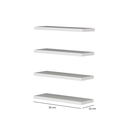 Ver imagem 2 de Kit 4 Prateleiras 30x10 Livros Decoração Parede - Branco
