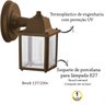 2 Un Luminária Arandela Externa Vintage Colonial Marrom Alz18 - 3