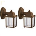 Ver imagem 1 de 2 Un Luminária Arandela Externa Vintage Colonial Marrom Alz18