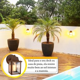 2 Un Luminária Arandela Externa Vintage Colonial Marrom Alz18 - 6