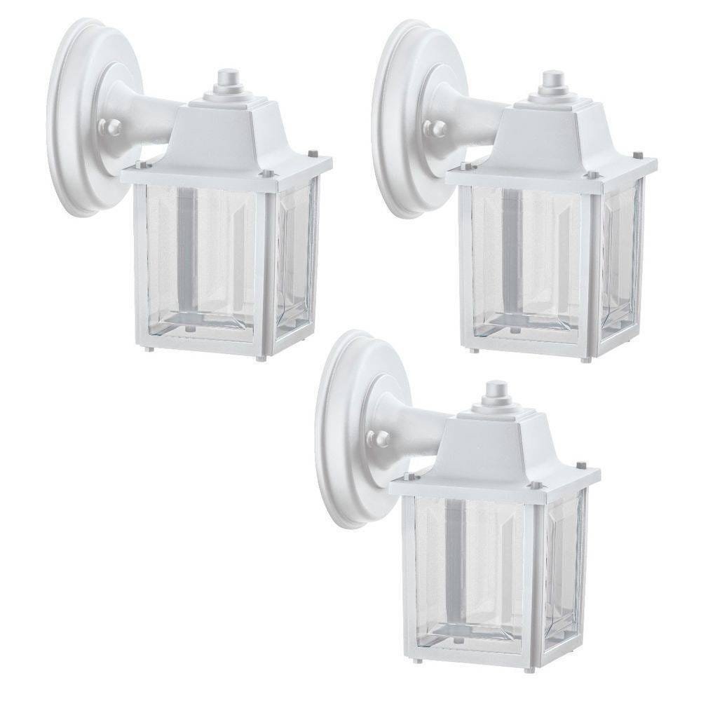 3 Un Luminária Arandela Externo Colonial Plastico Branco Alz19