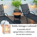 Ver imagem 2 de 3 Un Luminária Arandela Externo Colonial Plastico Branco Alz19
