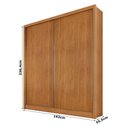 Ver imagem 2 de Guarda Roupa Casal Toledo Plus 2 Portas 3 Gavetas Cinamomo - Novo Horizonte