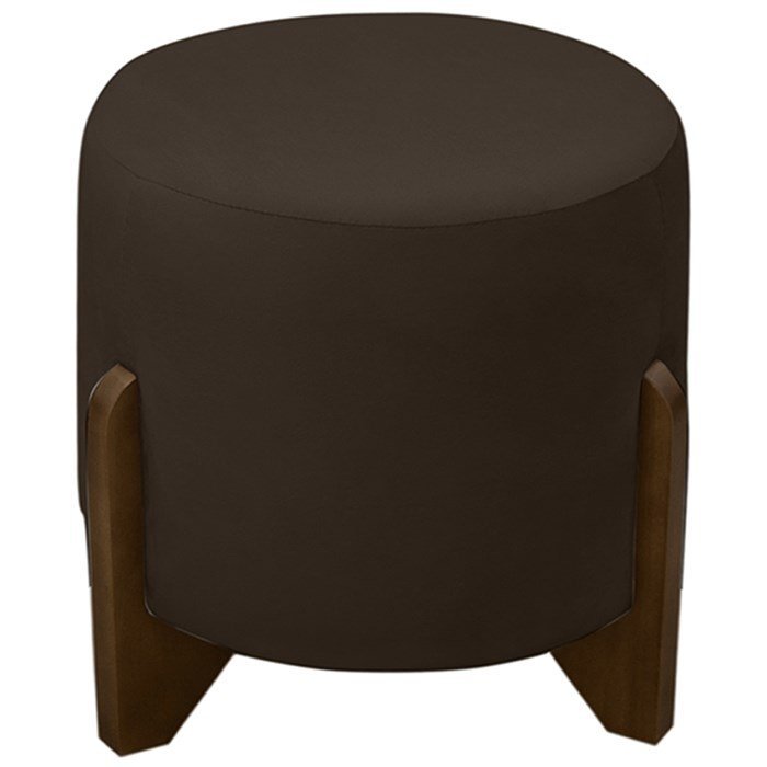 Puff Puf Para Sala Matte Veludo Marrom Sanch | MadeiraMadeira