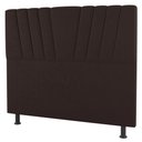 Ver imagem 1 de Cabeceira Cama Box Solteiro Dublin 90cm Linho Marrom - Abmaza