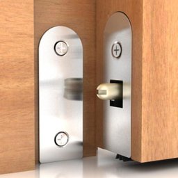 Veda Porta Automático Pino Interno Protetor Alumínio 82cm - 1