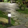 Luminária Solar Aço Inox Poste Espeto de Jardim Balizador LED Branco Frio - 3
