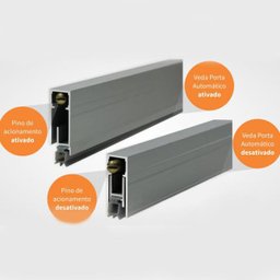 Veda Porta Pino Automático Interno Alumínio Silicone 102cm - 4