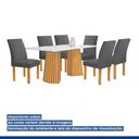 Ver imagem 7 de Conjunto Mesa Stella Ripada 170cm com 6 Cadeiras Canela Tampo Smart Plus com Vidro