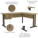 Ver imagem 3 de Mesa de Canto com Gaveteiro 170x150 Cm Versatil 1170a Itapua Kappesberg