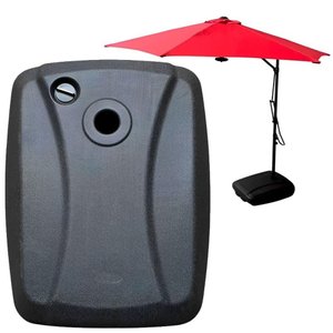 Base Suporte Ombrelone 60 Kg de Água ou Areia com Rodinhas Evbo60 Evald-preto