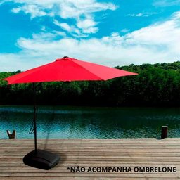 Base Suporte Ombrelone 60 Kg de Água ou Areia com Rodinhas Evbo60 Evald-preto - 7