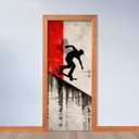 Ver imagem 2 de Adesivo de Porta - Skate Arte