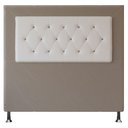 Ver imagem 1 de Cabeceira Casal 1,40m Havana Suede com Corino Branco - Pallazio - Bege