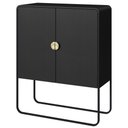 Ver imagem 2 de Balcao Buffet Organico 2 Portas 90 Cm 28065 Nero Preto Artesano