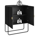 Ver imagem 3 de Balcao Buffet Organico 2 Portas 90 Cm 28065 Nero Preto Artesano
