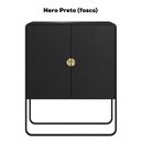 Ver imagem 5 de Balcao Buffet Organico 2 Portas 90 Cm 28065 Nero Preto Artesano