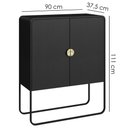 Ver imagem 4 de Balcao Buffet Organico 2 Portas 90 Cm 28065 Nero Preto Artesano