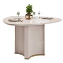 Ver imagem 7 de Mesa de Jantar 6 Lugares Orgânica Tampo com Vidro 136cm Lavie D05 Off White - Lyam Decor