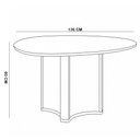 Ver imagem 5 de Mesa de Jantar 6 Lugares Orgânica Tampo com Vidro 136cm Lavie D05 Off White - Lyam Decor