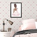 Ver imagem 1 de Quadro Infantil Menina Bailarina Morena 45x34cm:madeira Preta