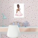 Ver imagem 2 de Quadro Infantil Menina Bailarina Morena 45x34cm:madeira Preta