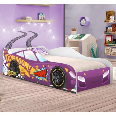 Cama Carro Vrooom Roxo Solteiro