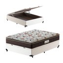 Ver imagem 1 de Cama Box Baú Viúva Branca + Colchão Espuma D45 Probel GuardaCostas ProForce Plus