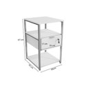 Ver imagem 4 de Mesa Cabeceira LI046 Industrial 1 Gaveta Kappesberg Branco