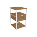 Ver imagem 3 de Mesa Cabeceira LI046 Industrial 1 Gaveta Kappesberg Branco