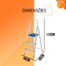 Escada de Alumínio com 3 Degraus e Apoio - 2