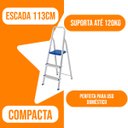 Ver imagem 4 de Escada de Alumínio com 3 Degraus e Apoio