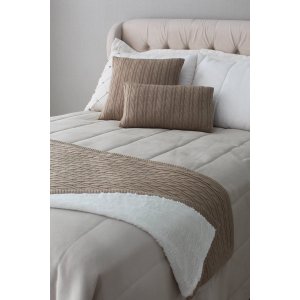 Peseira Tricô Cordas Forrada Pelo Sherpa Telha