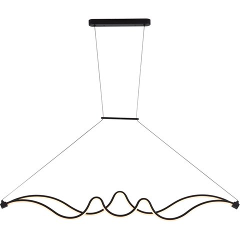 Pendente Moderno Preto 112cm Led 50W 3200K Bivolt PARIS LUZ
