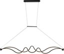 Ver imagem 1 de Pendente Moderno Preto 112cm Led 50W 3200K Bivolt PARIS LUZ