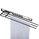 Ver imagem 3 de Porta Pano de Prato Triplo Preto Suporte Cozinha de Corrediça Deslizante Armário