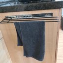 Ver imagem 5 de Porta Pano de Prato Triplo Preto Suporte Cozinha de Corrediça Deslizante Armário