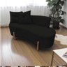 Namoradeira Sofá Feijão Luna Orgânica Veludo Preto - 9