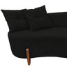 Namoradeira Sofá Feijão Luna Orgânica Veludo Preto - 5