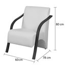Ver imagem 2 de Kit 4 Poltronas 1 Lugar Vênus Pé Madeira Azul Bic