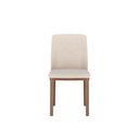 Ver imagem 1 de Conjunto de 2 Cadeiras de Madeira Maciça Estofada Kalina - Natural C/ Linho Off White
