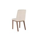 Ver imagem 4 de Conjunto de 2 Cadeiras de Madeira Maciça Estofada Kalina - Natural C/ Linho Off White