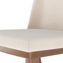 Ver imagem 5 de Conjunto de 2 Cadeiras de Madeira Maciça Estofada Kalina - Natural C/ Linho Off White