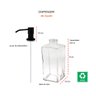 Porta Sabonete Liquido Detergente Frasco Quadrado Vidro 3un - 3