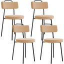 Ver imagem 1 de Kit 04 Cadeiras Decorativas Estofada Para Sala De Jantar Barcelona L02 Bouclê Mostarda - Lyam Decor